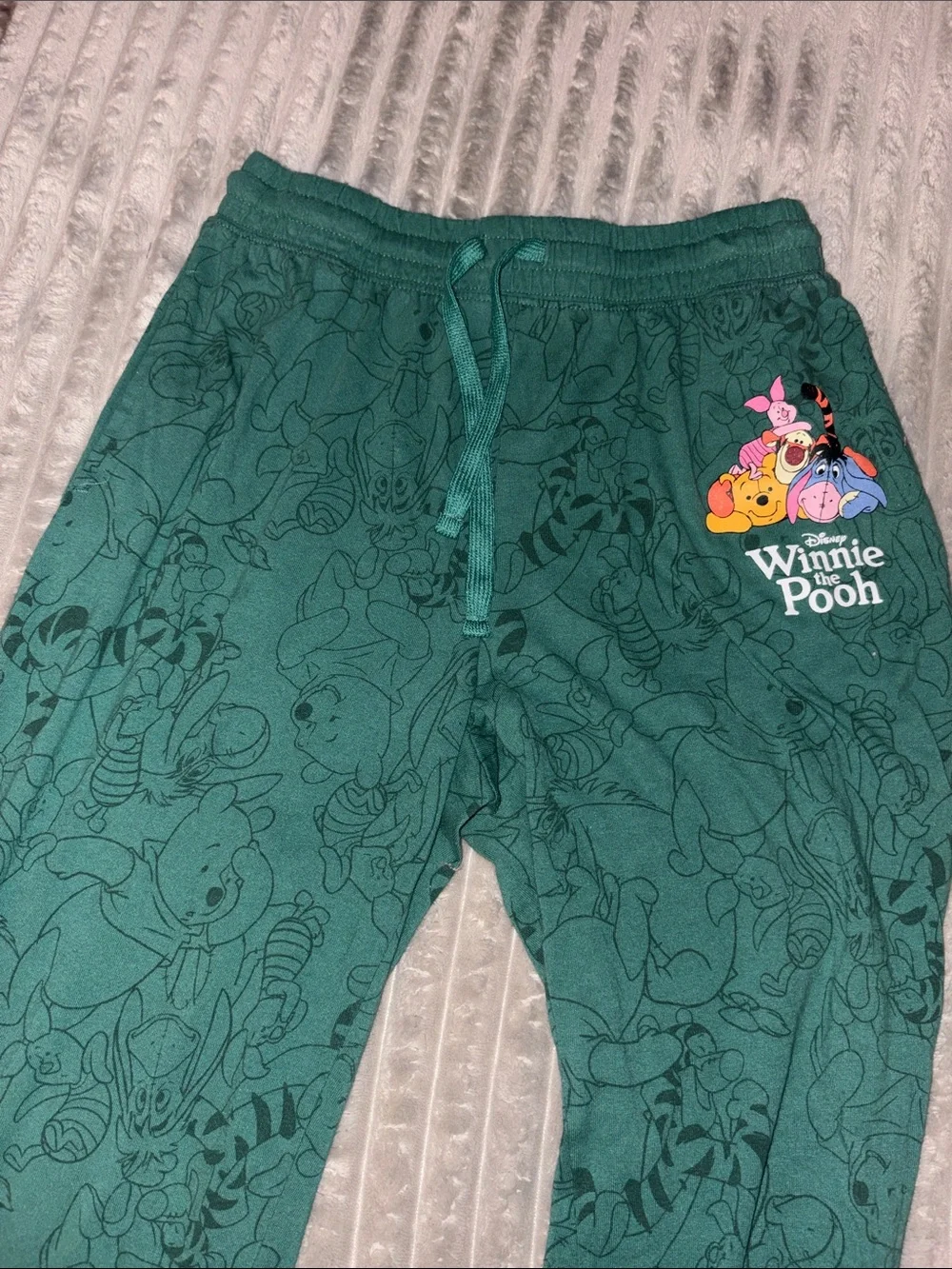 Disney Winnie the Pooh Green junior (teenager )Pajama Bottoms
